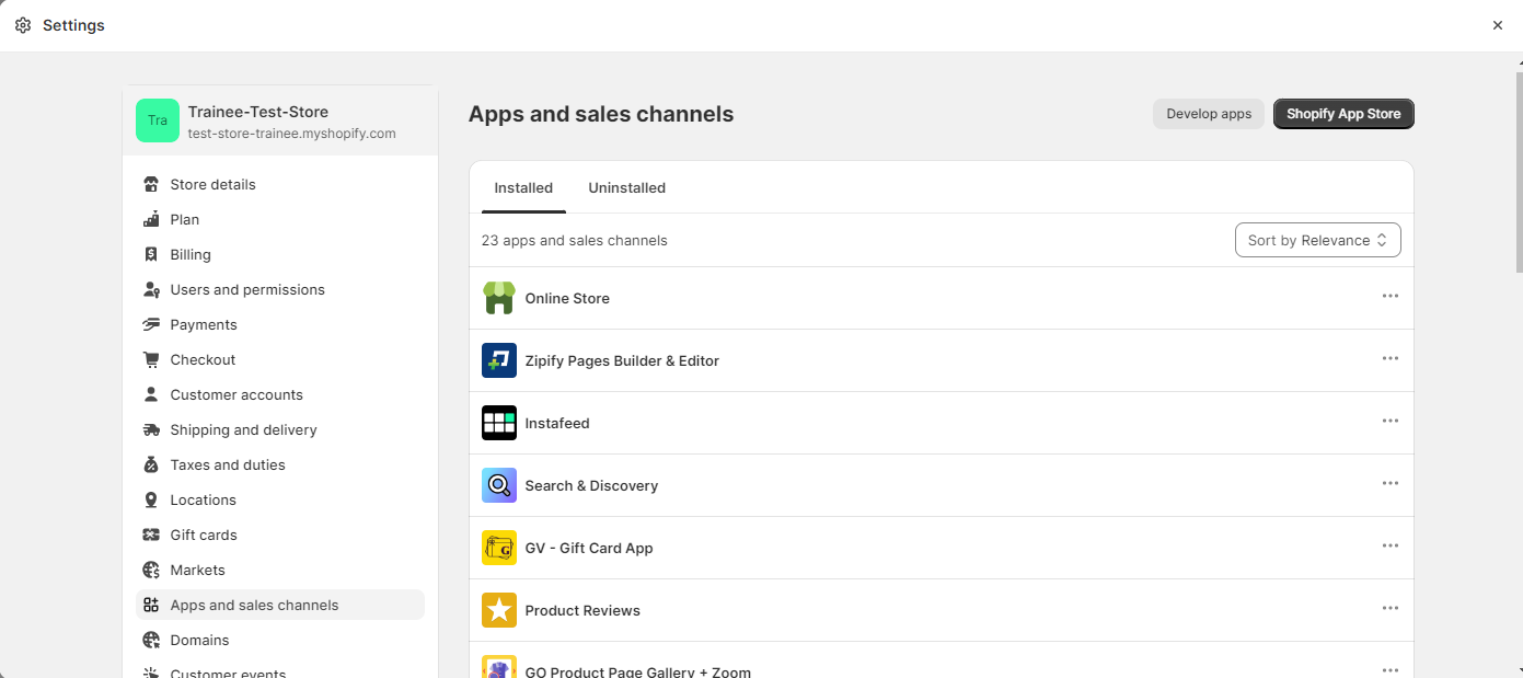 third-party apps to Shopify store